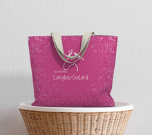 Charger l'image dans la galerie, Grand Sac à motifs équestre - Rose