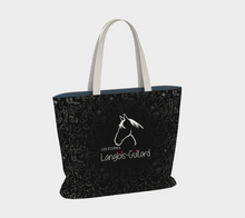 Charger l&#39;image dans la galerie, Grand Sac à motifs équestre - Noir
