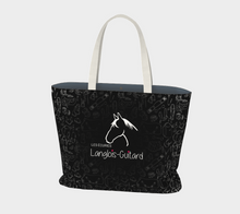 Charger l&#39;image dans la galerie, Grand Sac à motifs équestre - Noir
