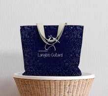 Charger l&#39;image dans la galerie, Grand Sac à motifs équestre - Marine
