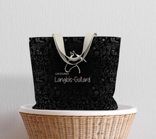 Charger l&#39;image dans la galerie, Grand Sac à motifs équestre - Noir
